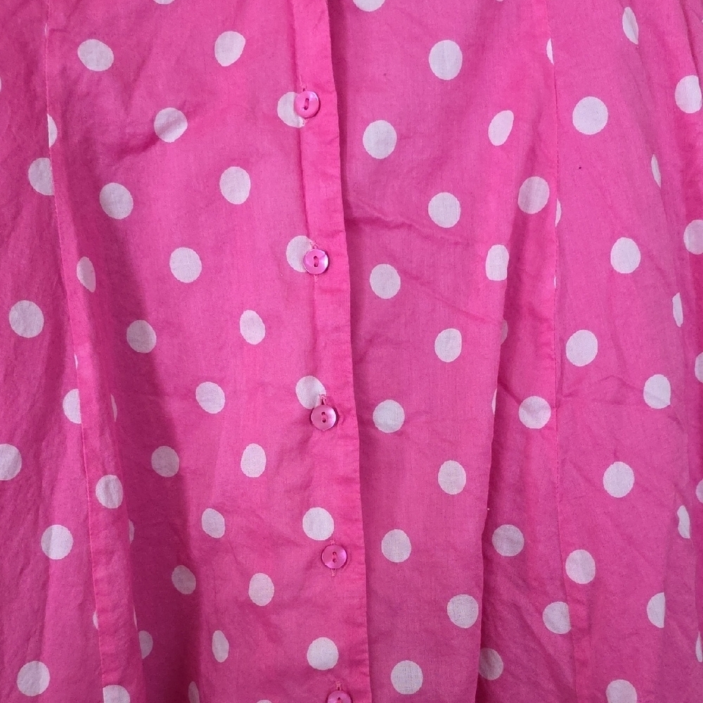 Jones New York Pink and White Polka Dot Dress - Picture 5 of 14